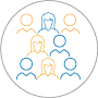 Employee Branding Icon Icon showing a diverse group of people