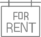 Icon of a for rent sign